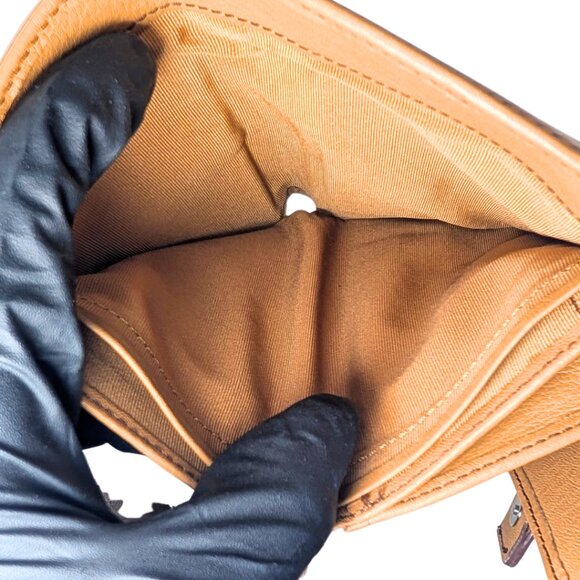 Talbots Leather Tan Camel Folding Soho Flap Wallet Checkbook Coin ID - Picture 11 of 11